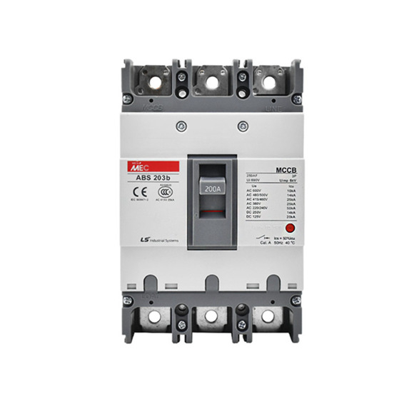 LS ميتا MEC MCCBs 225AF ABS202b ABS203b ABS204b 2P 3P 4P
